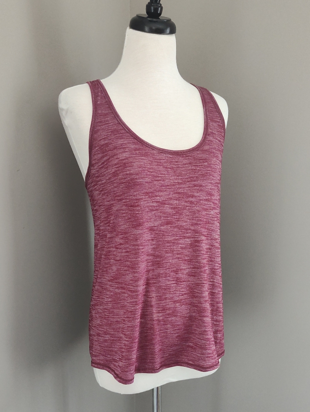 lululemon athletica Marled Scoop Racing Back Tank Top - Mauve Burgundy